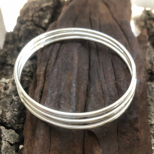Sterling Silver Bangles made by The Zuri Collection