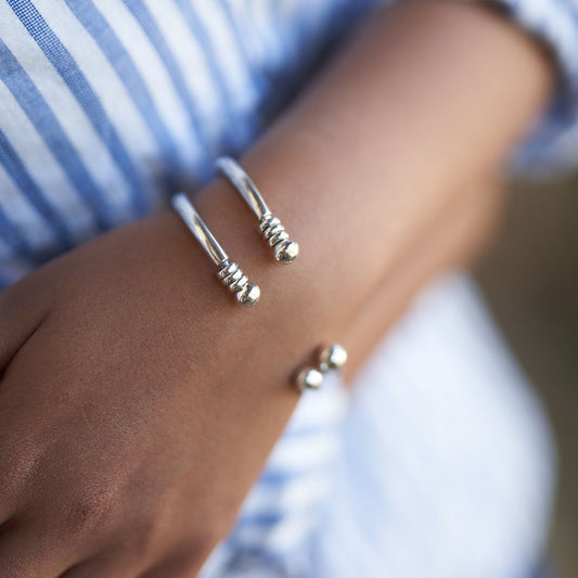 His and Hers Sterling Silver Family Cuff Bangles Made In Bulawayo 